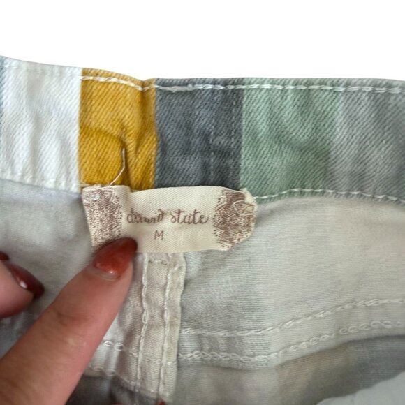 ALTAR'D STATE Multicolor Striped Denim Shorts Size Medium - Picture 7 of 9